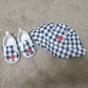 Baby sunhat & shoes set
